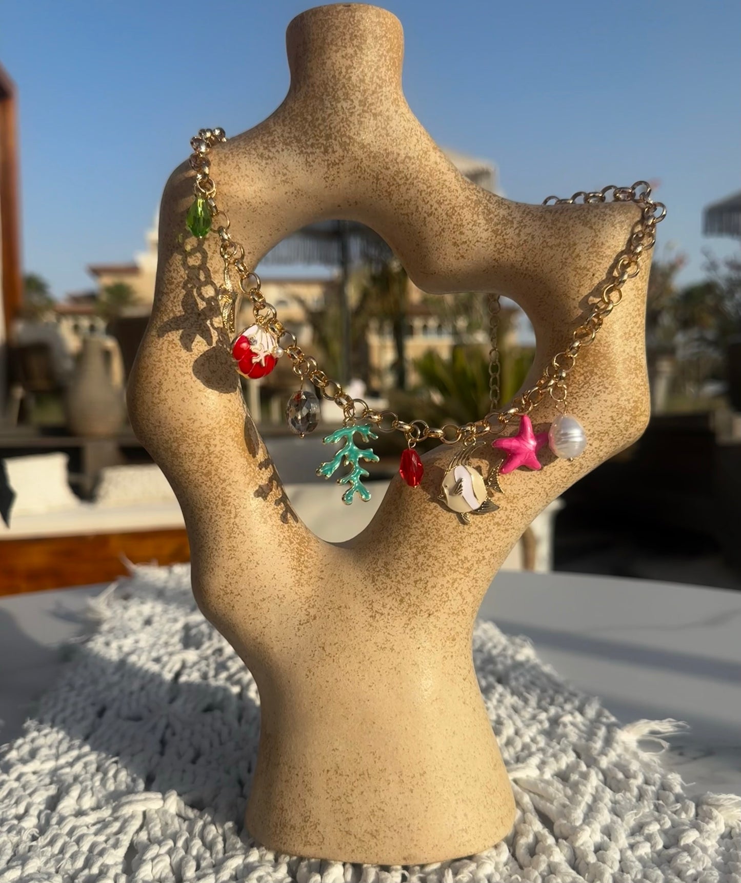 Aqua Charm Necklace