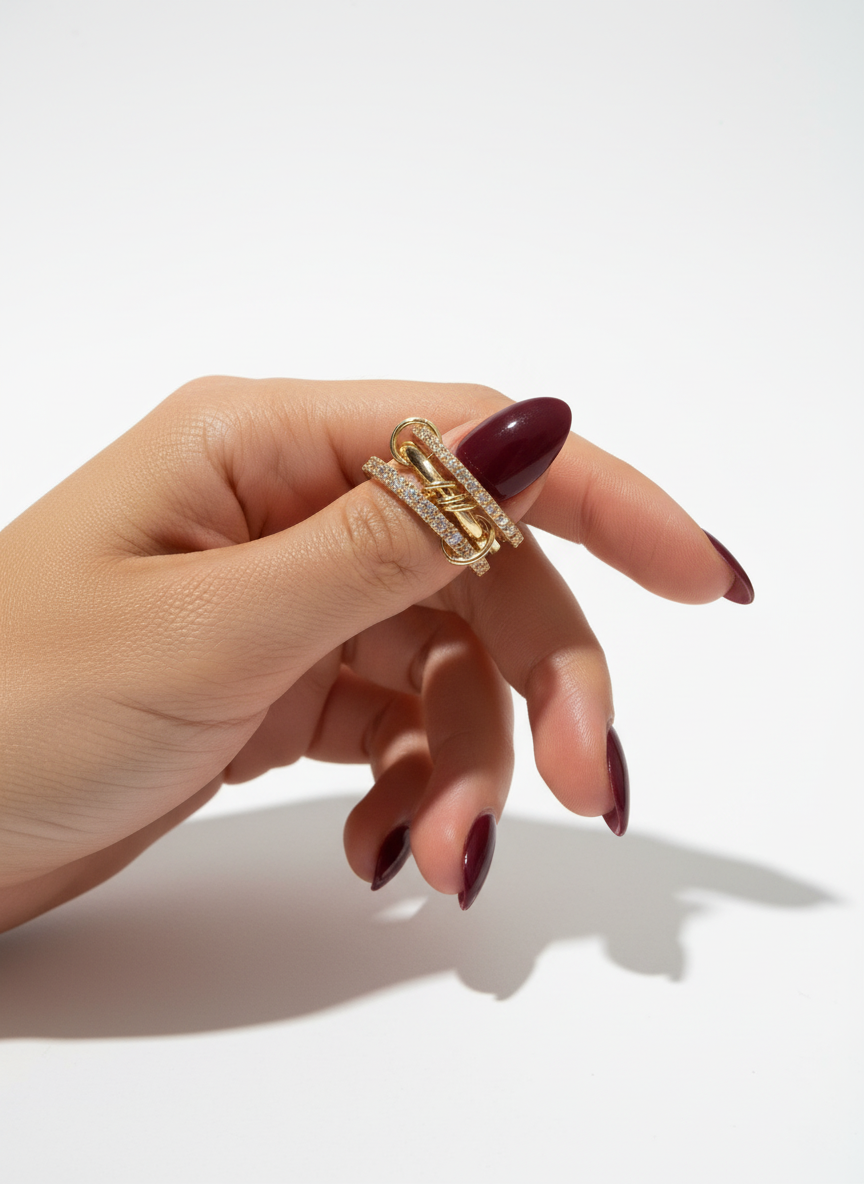 TRIPLE STACK RING GOLD