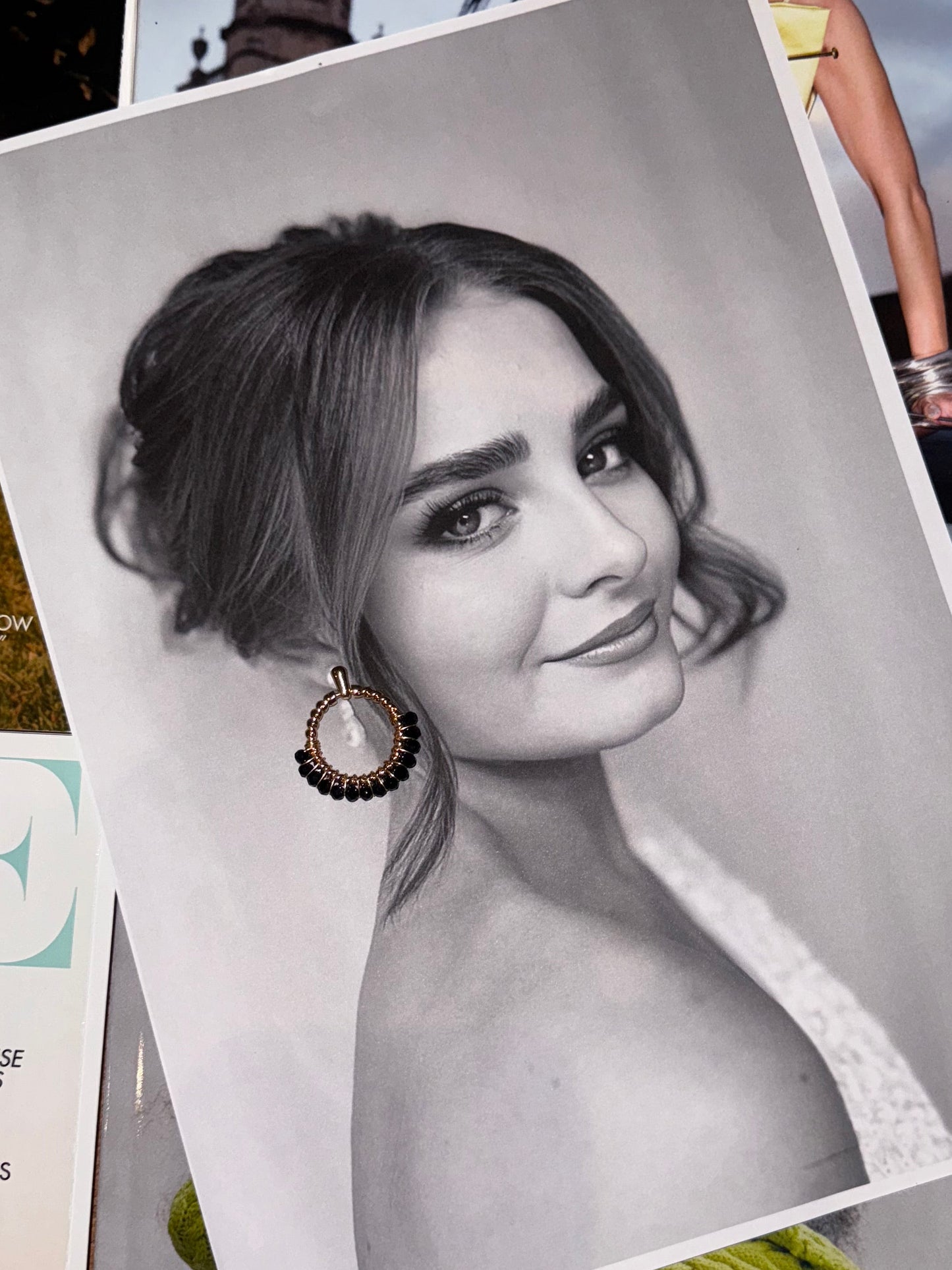 Gemstone Hoop Earrings