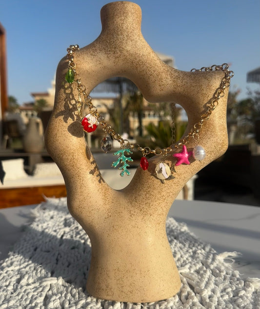 Aqua Charm Necklace